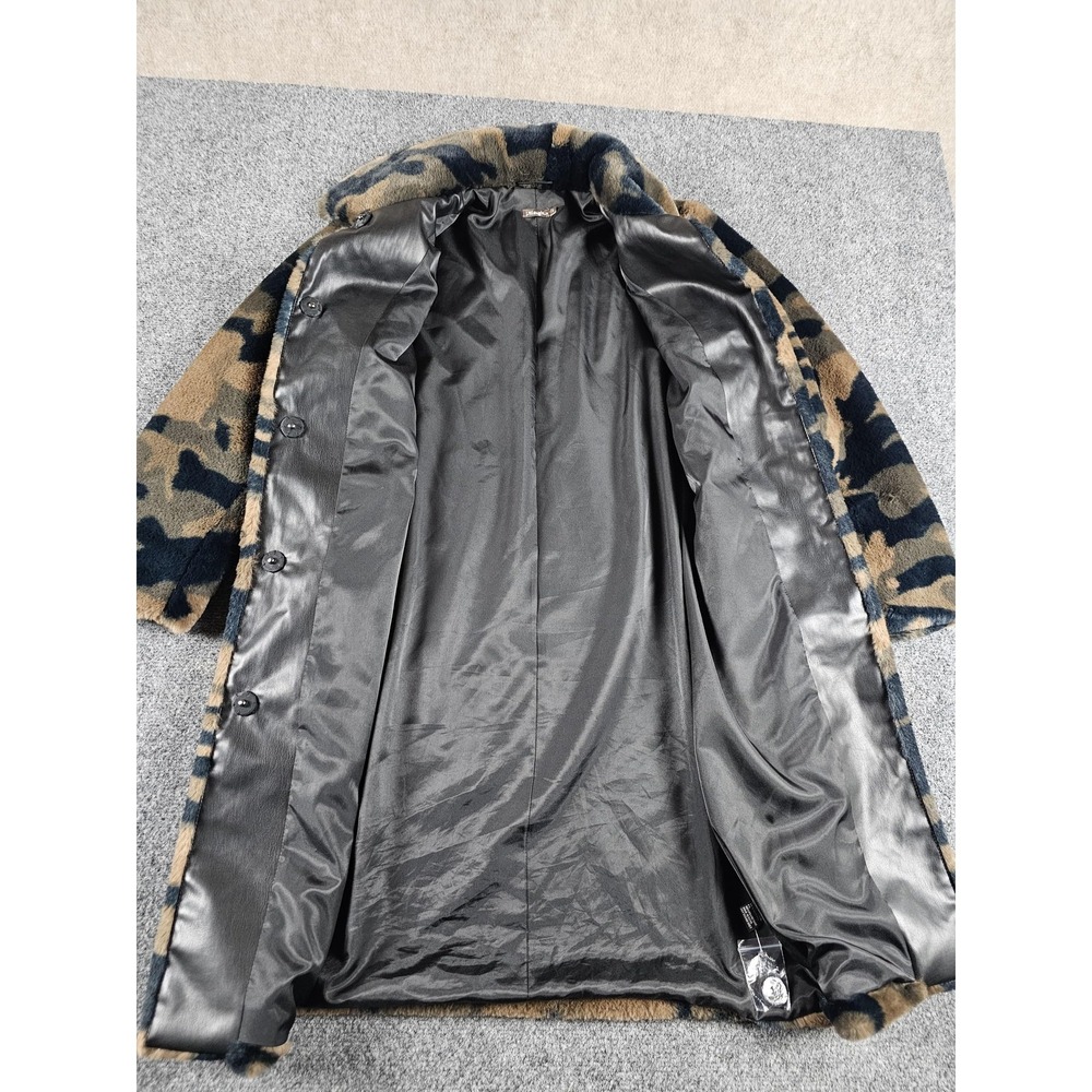 J.McLaughlin Long Teddy Coat Womens Small Camo Faux Fur Lined Winter Jacket - Picture 5 of 12